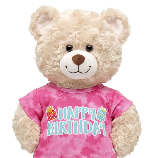 Pink Tie-Dye Birthday T-Shirt for Stuffed Animals - US 3713