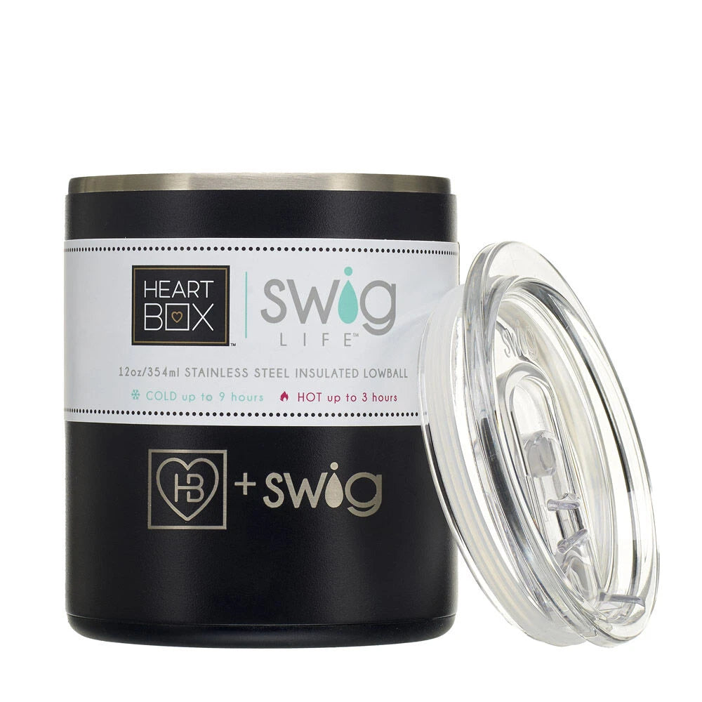 12 oz. HeartBox x Swig Life Stainless Steel Insulated Lowball | Build-A-Bear® - US 3338