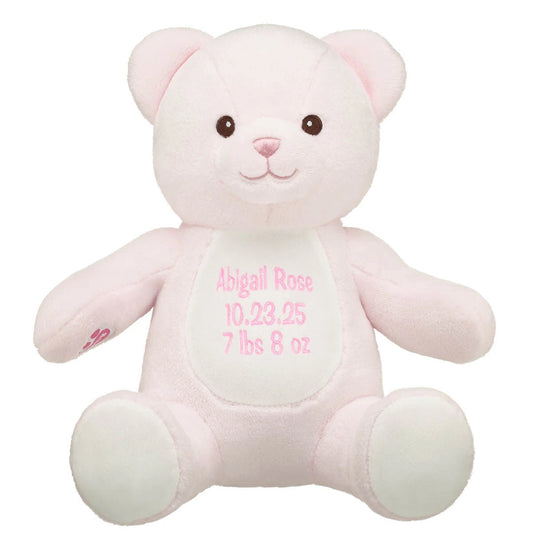 Embroidered Baby Pink Teddy Bear | Build-A-Bear® - US 6670
