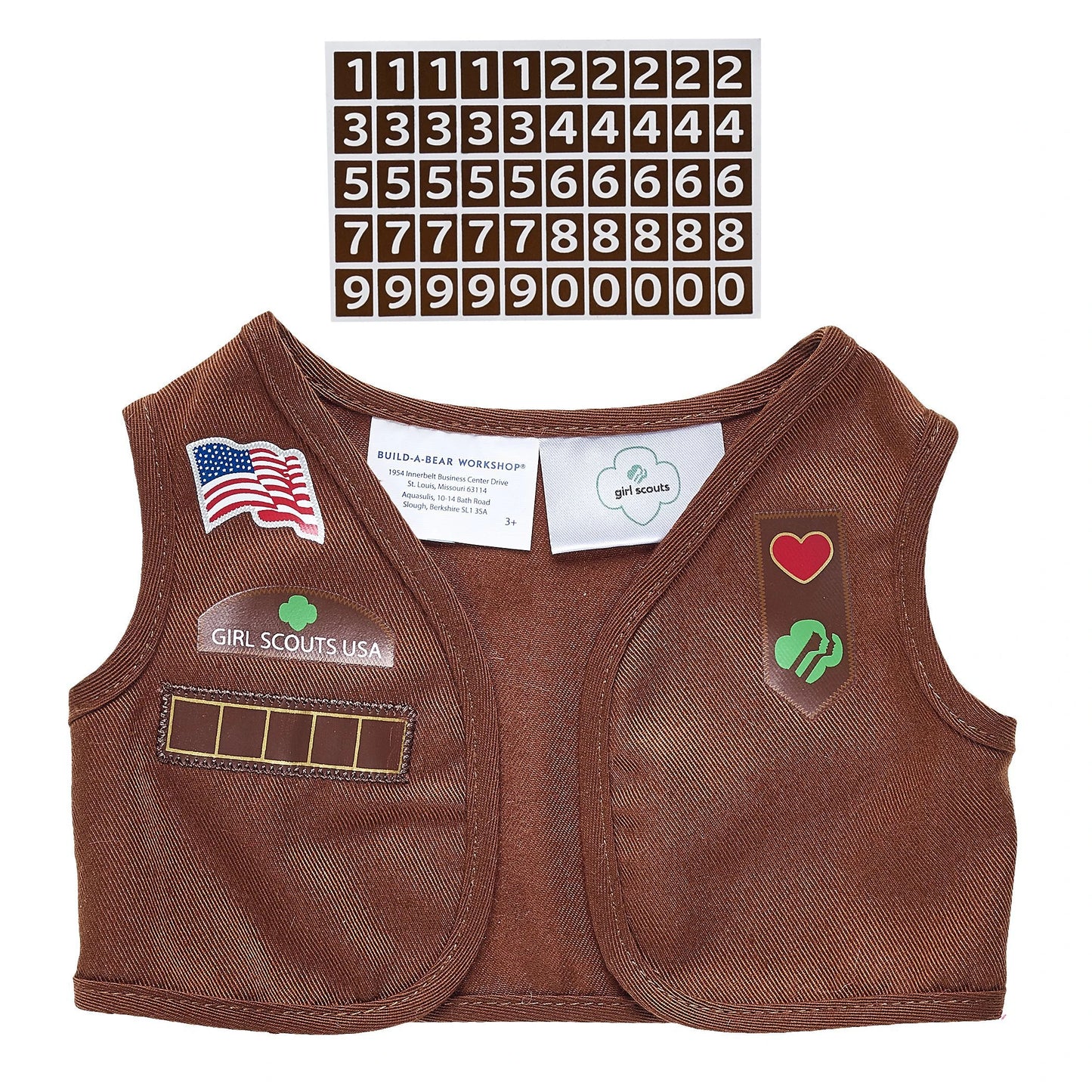 Girl Scout Brownie Uniform Vest for Stuffed Animals | Build-A-Bear® - US 9469