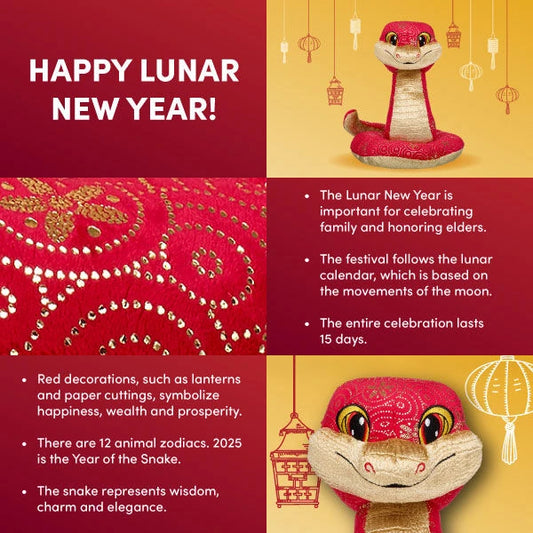 Lunar New Year Red and Gold Snake Stuffed Animal | Build-A-Bear® - US 5929