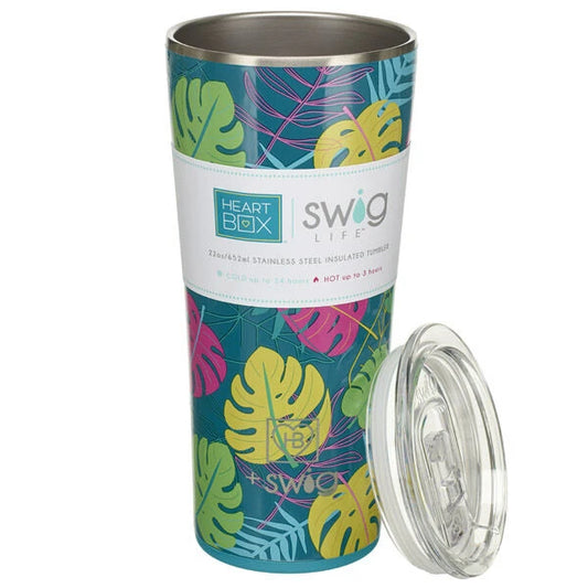 22 oz. Swig Life Palm Leaf Insulated Tumbler | Build-A-Bear® - US 2370