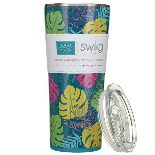 22 oz. Swig Life Palm Leaf Insulated Tumbler | Build-A-Bear® - US 2370