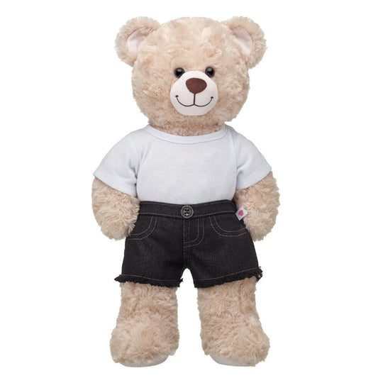 Black Denim Frayed Shorts for Stuffed Animals | Build-A-Bear® - US 5869