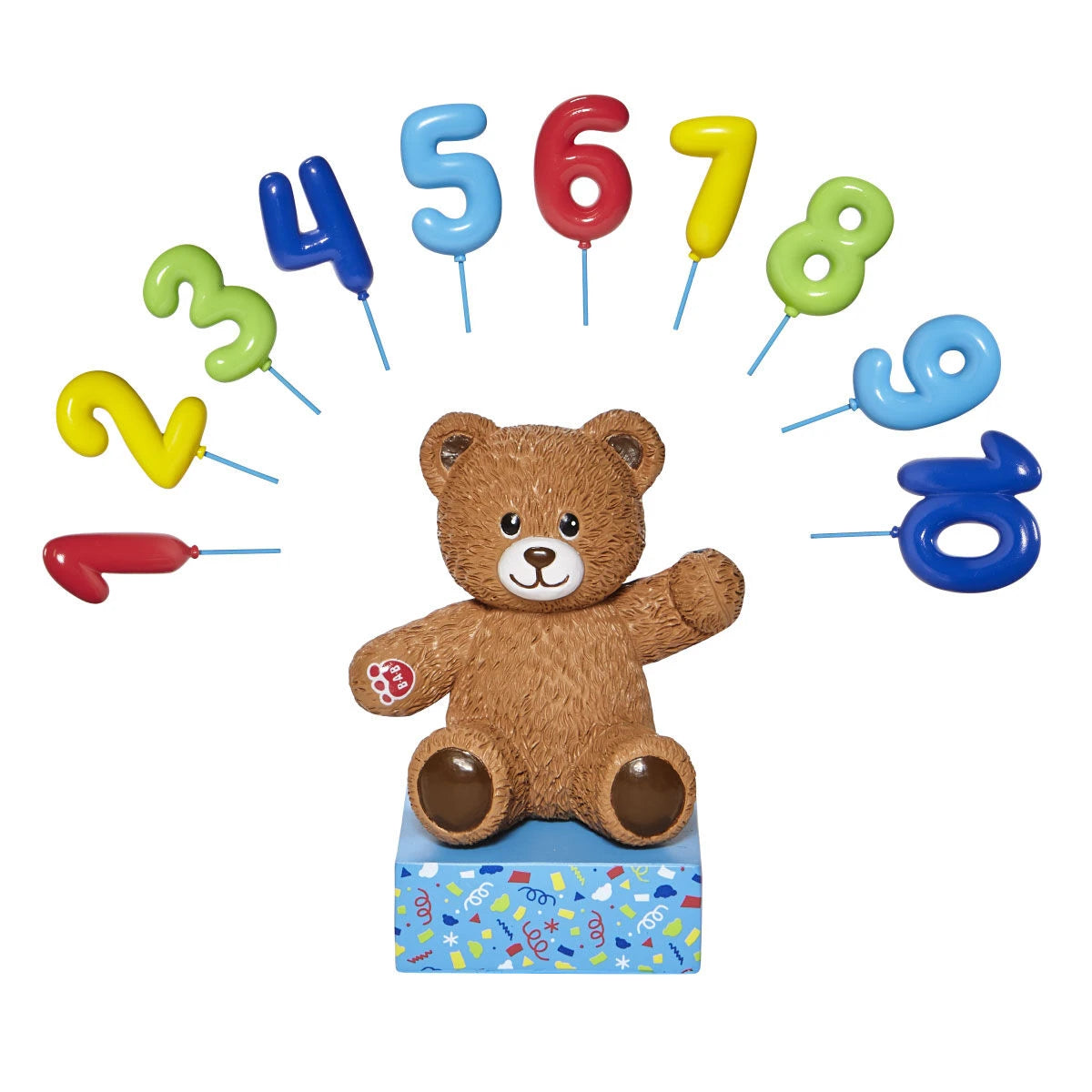 Build-A-Bear® Brown Bear Base with CeleBEARate Balloon Inserts (1-10) - US 7518