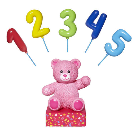 Build-A-Bear® Pink Bear Base with CeleBEARate Balloon Inserts (1-5) - US 5166