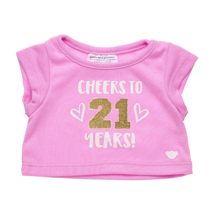 Online Exclusive Cheers to 21 Years T-Shirt | Shop at Build-A-Bear® - US 4820