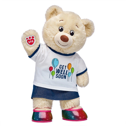 Cream Colored Teddy Bear Get Well Soon Gift Set | Build-A-Bear® - US 4650