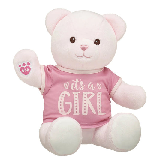 Baby Pink Teddy Bear "It's a Girl" Gift Set | Build-A-Bear® - US 8232