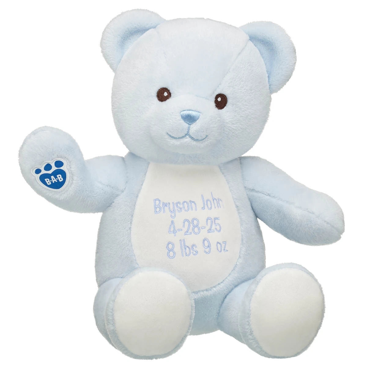 Embroidered Baby Blue Teddy Bear | Build-A-Bear® - US 7515