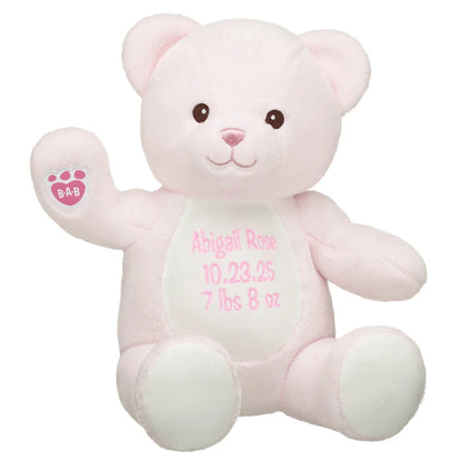 Embroidered Baby Pink Teddy Bear | Build-A-Bear® - US 5806