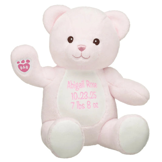 Embroidered Baby Pink Teddy Bear | Build-A-Bear® - US 5806