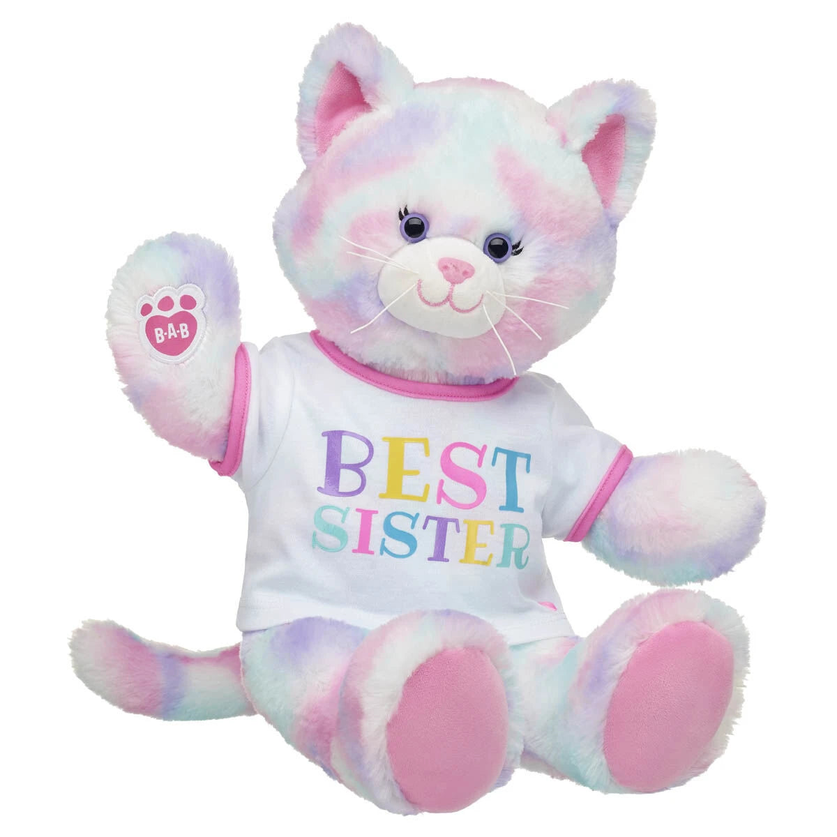 Pastel Swirl Kitty Stuffed Animal "Best Sister" Gift Set | Build-A-Bear® - US 9146