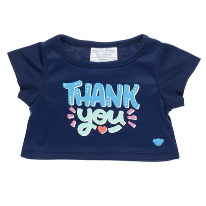 "Thank You" Plush Toy T-Shirt - Navy Blue - US 3406