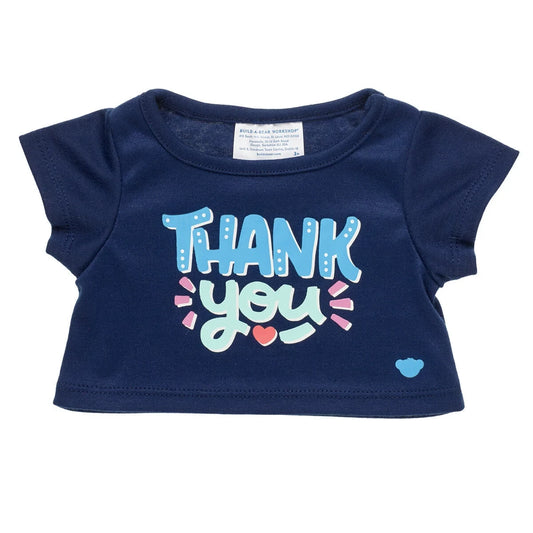 "Thank You" Plush Toy T-Shirt - Navy Blue - US 3093