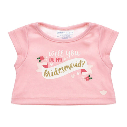"Will You Be My Bridesmaid?" T-Shirt for Stuffed Animals | Build-A-Bear® - US 6388