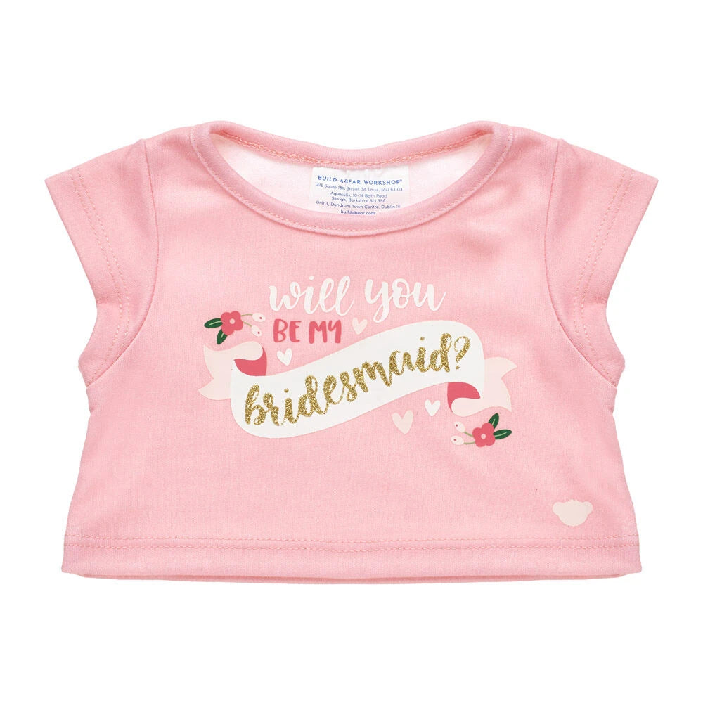 "Will You Be My Bridesmaid?" T-Shirt for Stuffed Animals | Build-A-Bear® - US 9553