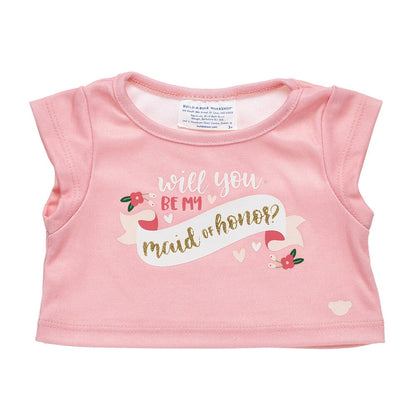 "Will You Be My Maid of Honor?" T-Shirt for Stuffed Animals | Build-A-Bear® - US 7299