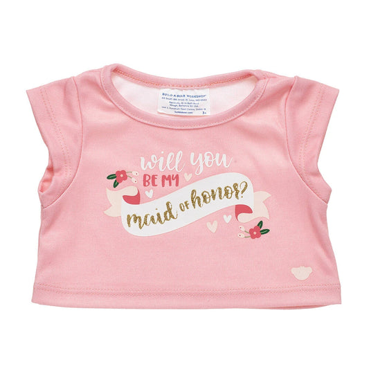 "Will You Be My Maid of Honor?" T-Shirt for Stuffed Animals | Build-A-Bear® - US 9752