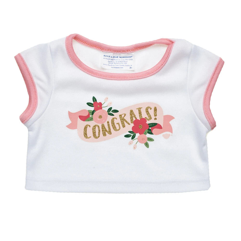 Floral Congrats T-Shirt for Stuffed Animals | Build-A-Bear® - US 1838