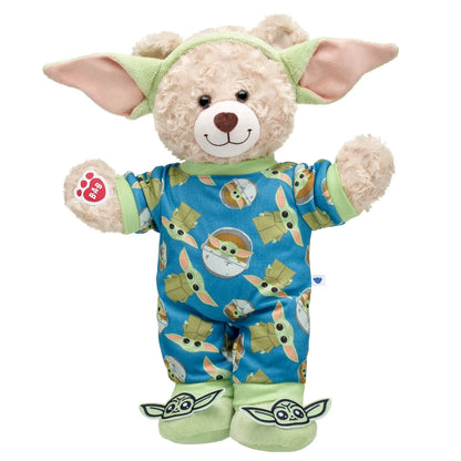 Happy Hugs Teddy Bear with Star Wars Grogu™ Sleeper &amp; Slippers Gift Set | Build-A-Bear® - US 1891