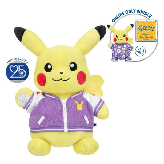 Build-A-Bear 25th Celebration Pokémon Pikachu Plush Bundle - US 3751