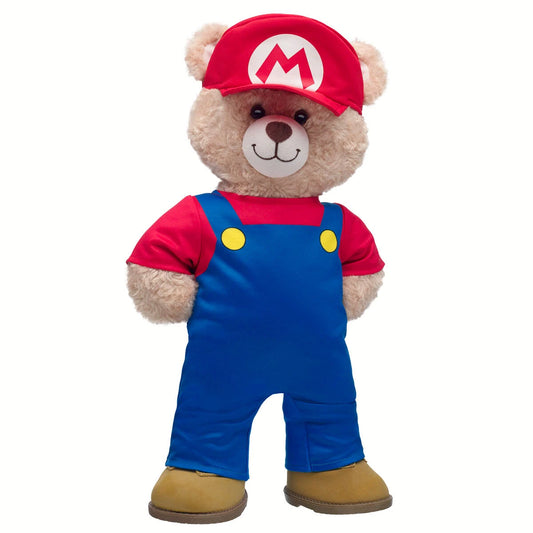 Super Mario Happy Hugs Teddy Bear Mario Gift Set | Build-A-Bear - US 5290