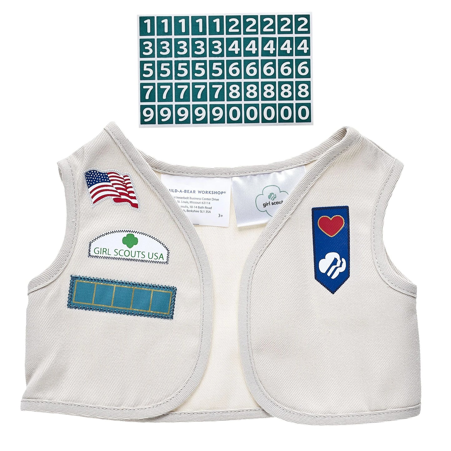 Girl Scout Cadette/Senior/Ambassador Uniform Vest for Stuffed Animals | Build-A-Bear® - US 3987