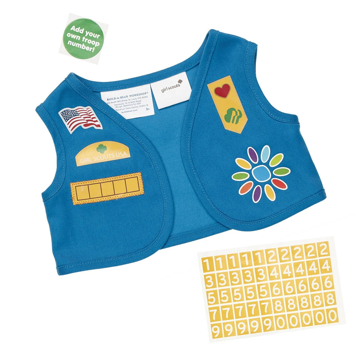 Girl Scout Cookie Teddy Bear Daisy Gift Set w/ Bows | BAB - US 1077