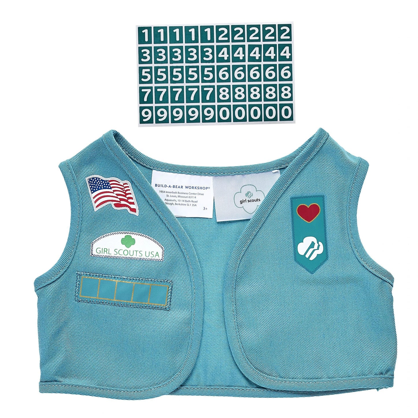 Girl Scout Cookie Teddy Bear Junior Gift Set w/ Bows | BAB - US 1341