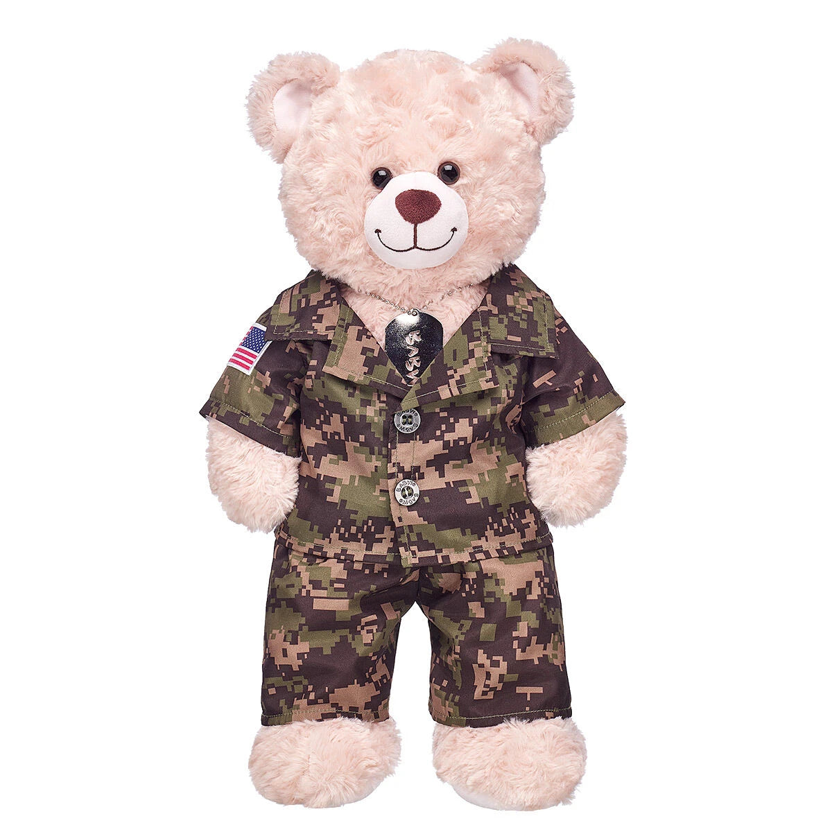 Green Digital Camo Uniform with USA Flag for Stuffed Animals | Build-A-Bear® - US 5020