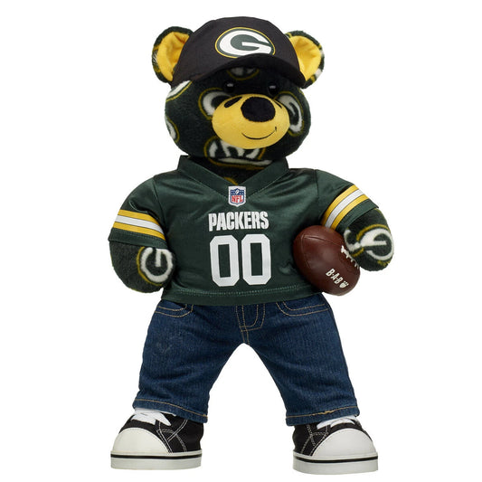 Green Bay Packers Fan Hat Teddy Bear Gift Set - US 7122