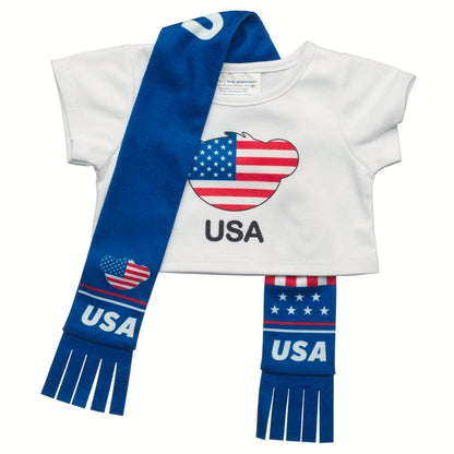USA Scarf &amp; T-Shirt Set | Build-A-Bear - US 4995
