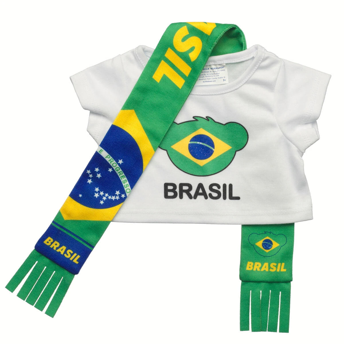 Brazil Scarf &amp; T-Shirt Set | Build-A-Bear - US 2281