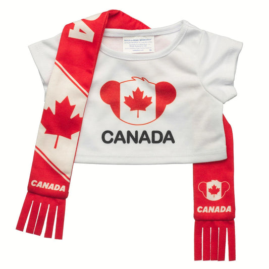 Canada Scarf &amp; T-Shirt Set | Build-A-Bear - US 7028