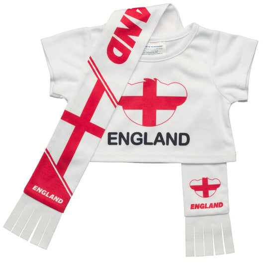 England Scarf &amp; T-Shirt Set | Build-A-Bear - US 4386