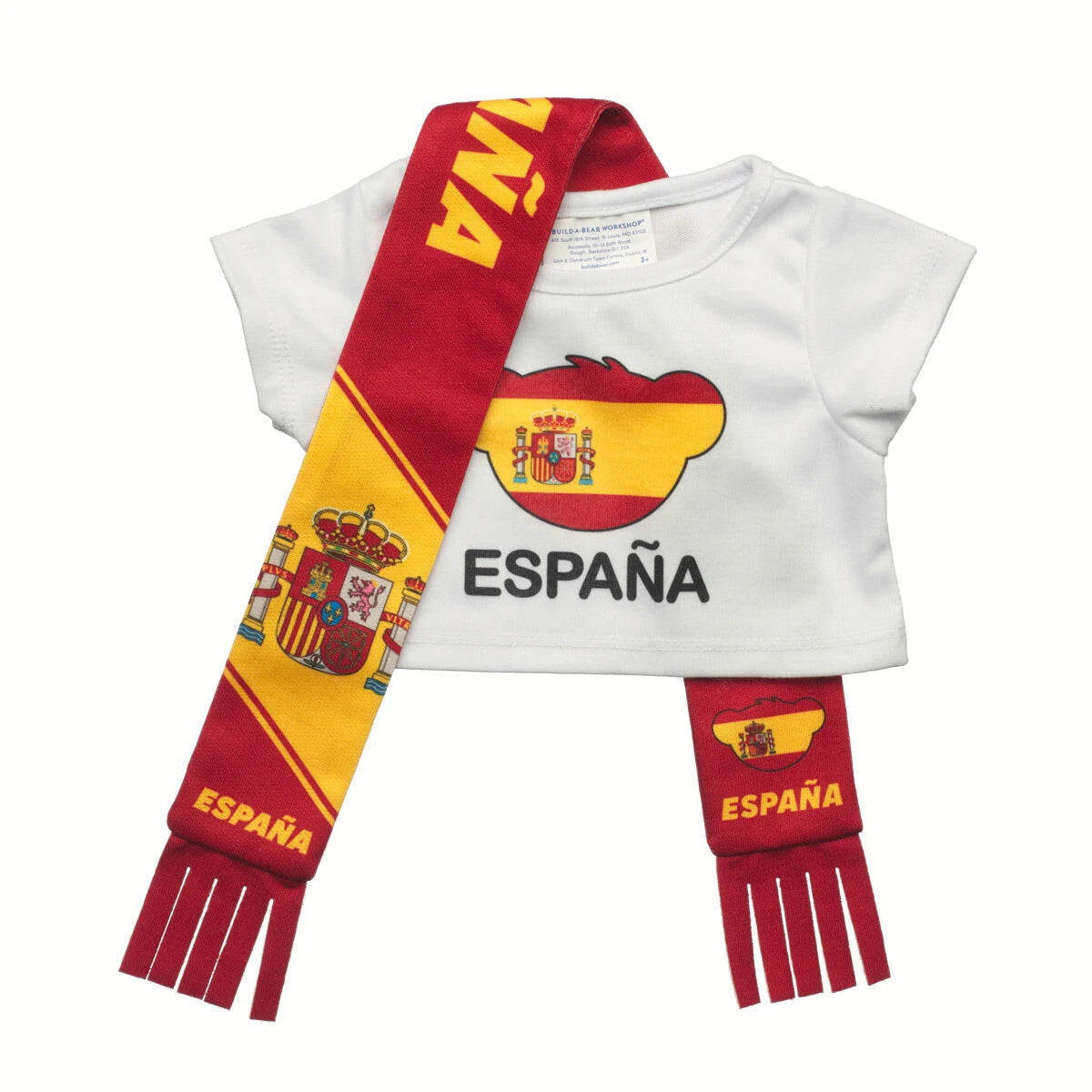 Spain Scarf &amp; T-Shirt Set | Build-A-Bear - US 5003