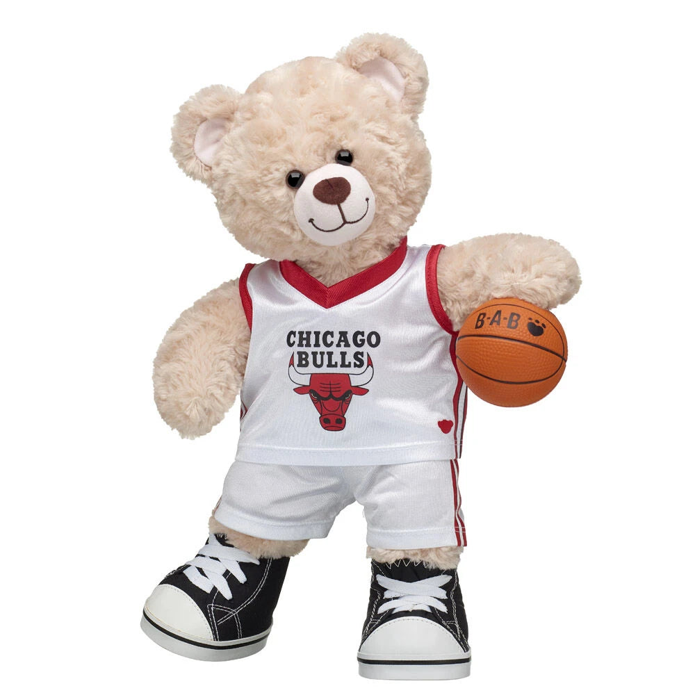 Chicago Bulls Happy Hugs Teddy Bear Basketball Gift Set | Build-A-Bear® - US 4241