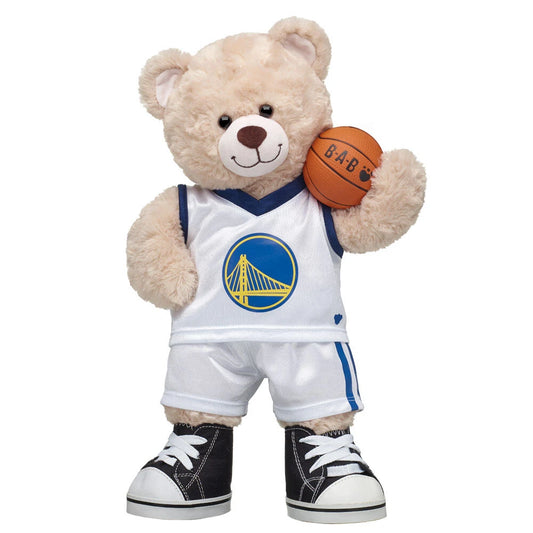 Golden State Warriors Happy Hugs Teddy Bear Basketball Gift Set | Build-A-Bear® - US 1900