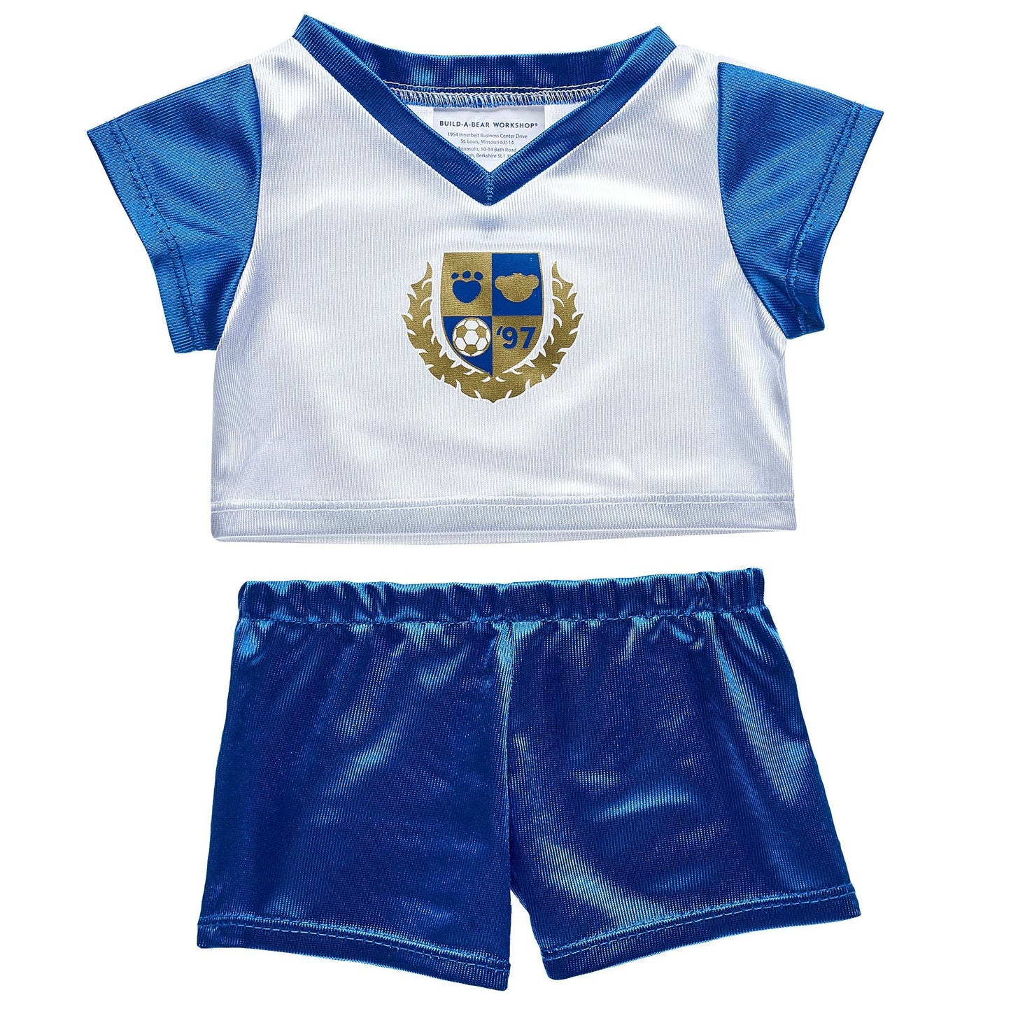 Blue &amp; White Soccer Uniform 2 pc. for Stuffed Animals | Build-A-Bear® - US 5742