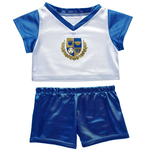 Blue &amp; White Soccer Uniform 2 pc. for Stuffed Animals | Build-A-Bear® - US 1701