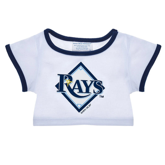 Tampa Bay Rays™ White &amp; Blue Ringer T-Shirt for Stuffed Animals | Build-A-Bear® - US 9775