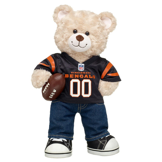 Happy Hugs Teddy Football Cincinnati Bengals Gift Set | Build-A-Bear® - US 6649