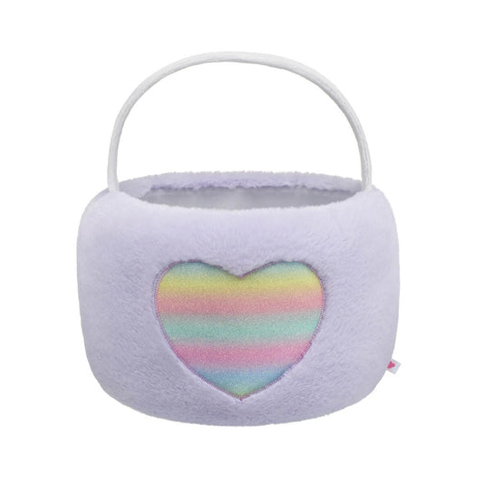 Purple Pastel Heart Easter Basket for Stuffed Animals | Build-A-Bear® - US 5325
