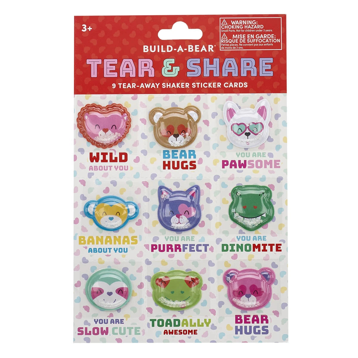 Valentine's Day Tear &amp; Share Sticker Set | Build-A-Bear® - US 4606