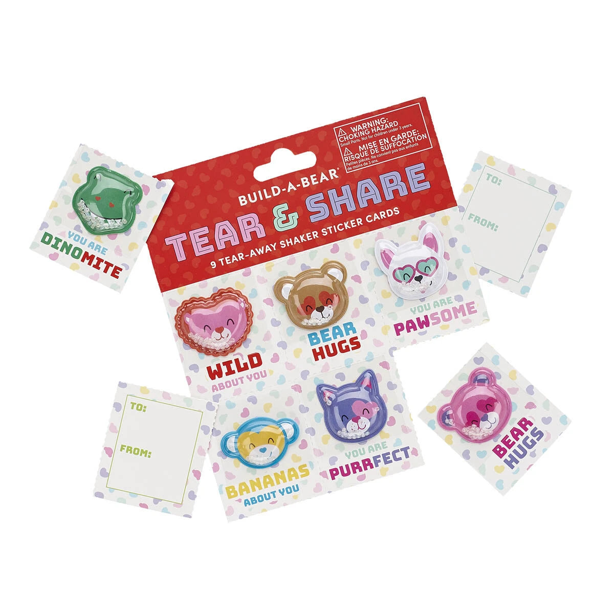 Valentine's Day Tear &amp; Share Sticker Set | Build-A-Bear® - US 2559