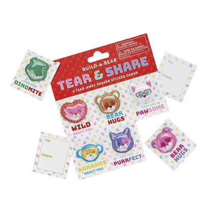 Valentine's Day Tear &amp; Share Sticker Set | Build-A-Bear® - US 4606