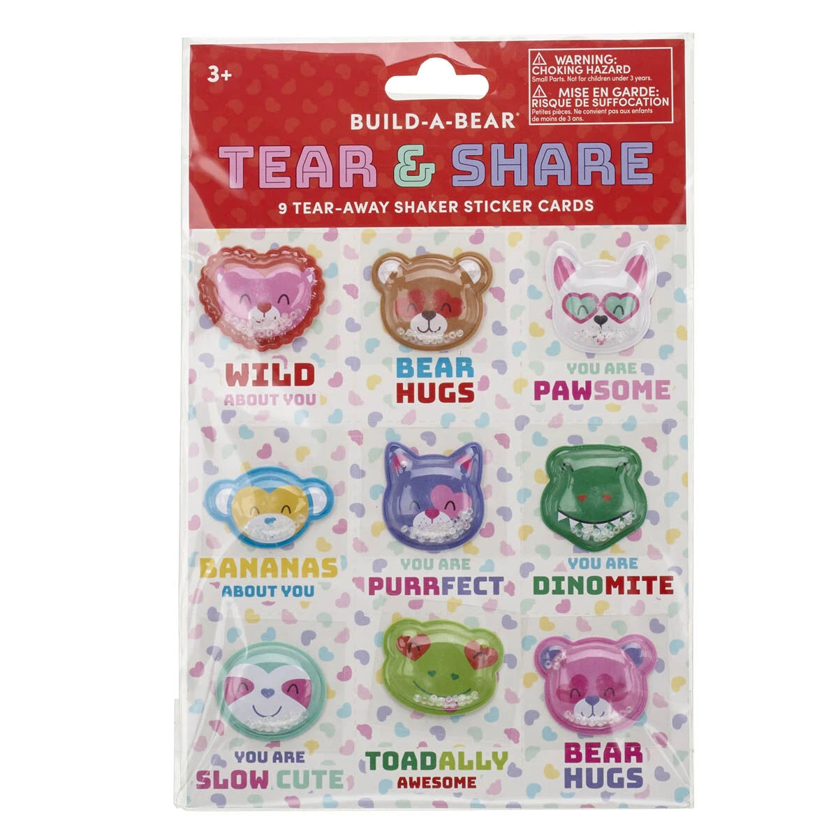 Valentine's Day Tear &amp; Share Sticker Set | Build-A-Bear® - US 4606