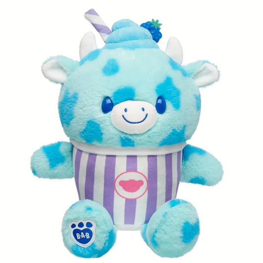 Blue Raspberry Cow Slushie Plushie w/ Carrying Strap | BAB - US 3980