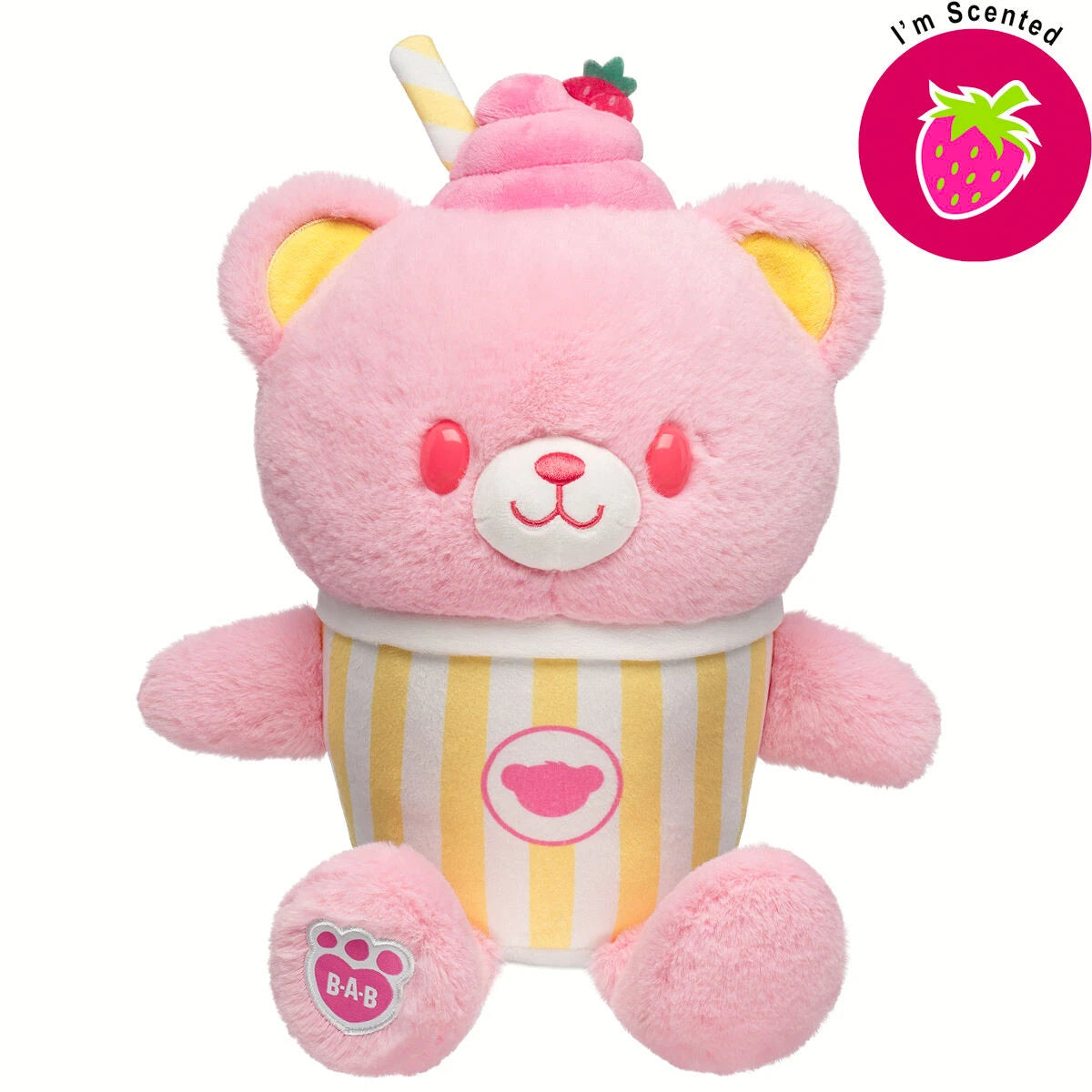 Strawberry Lemonade Bear Slushie Plushie Scented | BAB - US 3543